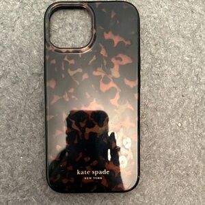 Kate Spade Black and Brown Tortoise Phone Case Magsafe IPhone 13